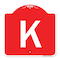 Signmission Designer Series Sign-Sign W/ Letter K, Red & White Aluminum Sign, 18" x 18", RW-1818-22944 A-DES-RW-1818-22944 - alternate 1